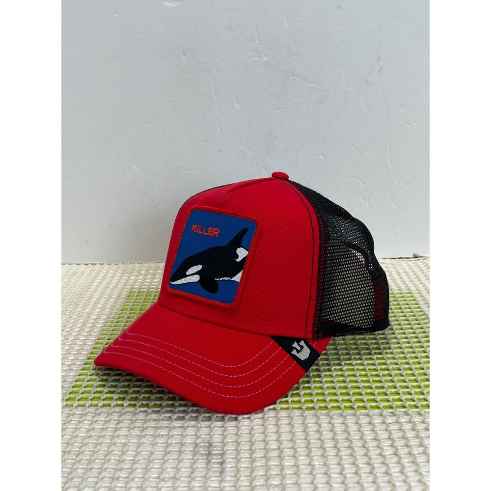 Goorin Bros The Farm Killer Whale Palace Trucker Hat Red Black Shoe Palace NWT